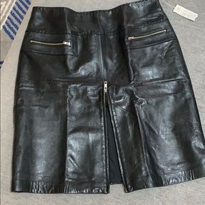 Cache black leather skirt - New with tags, Size 10